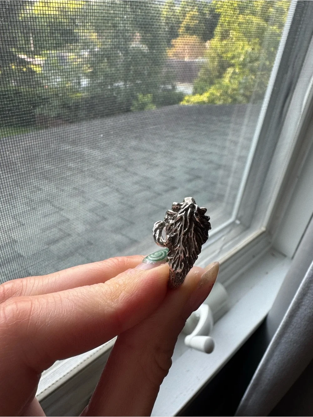 Sterling Silver Lion Ring- Size 6